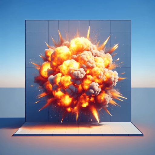 realistic explosion.
Single Game Texture. In-Game asset. 2d. Blank background. High contrast. No shadows.