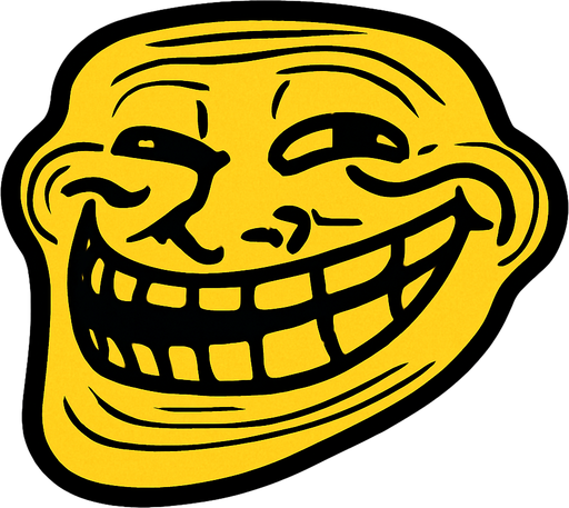 Trollface.
In-Game asset.  2d.  High contrast.  No shadows