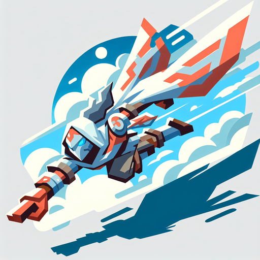 gökyüzü kahramanı.
Single Game Texture.  In-Game asset.  2d.  Blank background.  High contrast.  No shadows