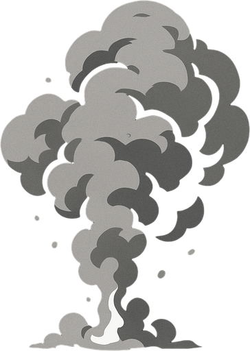 humo gris.
In-Game asset.  2d.  High contrast.  No shadows