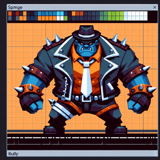 Bully.
Single Game Texture.  In-Game asset.  2d.  Blank background.  High contrast.  No shadows