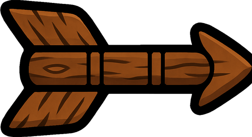 Following this art style, made a wooden arrow with no head