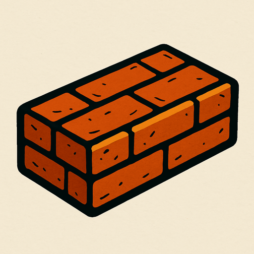 Brick.
In-Game asset.  2d.  High contrast.  No shadows