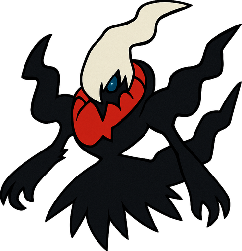 Darkrai.
In-Game asset.  2d.  High contrast.  No shadows