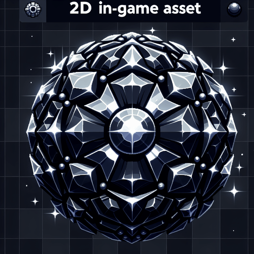 black shining.
Single Game Texture.  In-Game asset.  2d.  Blank background.  High contrast.  No shadows
