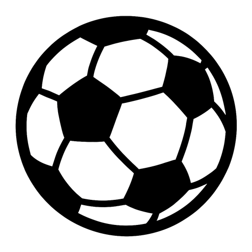soccer ball.
In-Game asset.  2d.  High contrast.  No shadows
