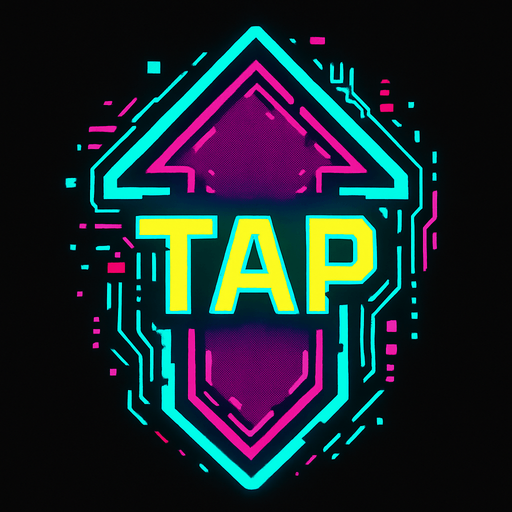 Cyberpunk style tap note for music rhythm game.
In-Game asset.  2d.  High contrast.  No shadows