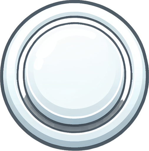 White circular touch indicator. White button like look. Game asset. No background. 2d. No shadow.