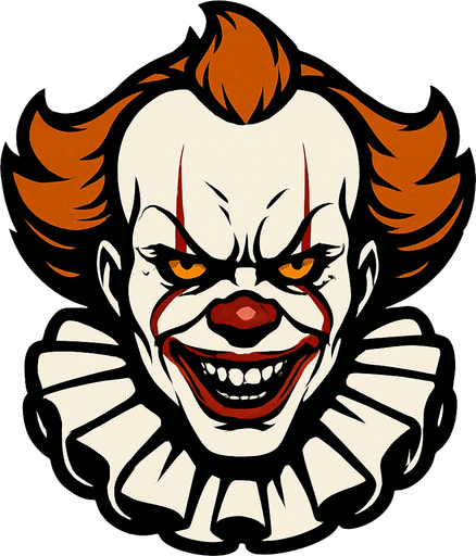 pennywise head.
In-Game asset.  2d.  High contrast.  No shadows