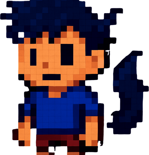 Cola de lobo, pixelart