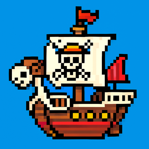 goin merri de pixeles.
In-Game asset.  2d.  High contrast.  No shadows