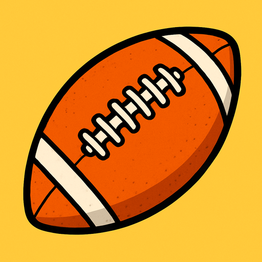 american football ball.
In-Game asset.  2d.  High contrast.  No shadows
