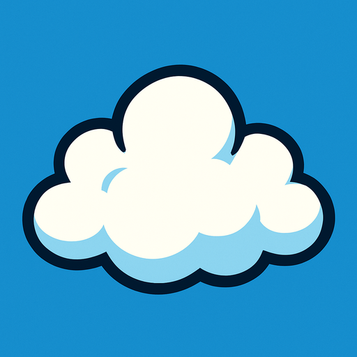 cloud.
In-Game asset.  2d.  High contrast.  No shadows