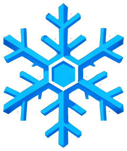 snow Flake top view.
In-Game asset.  2d.  High contrast.  No shadows