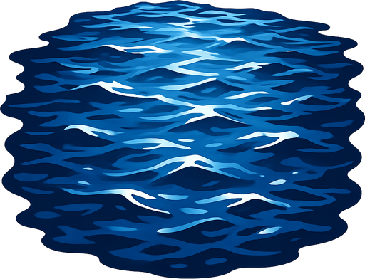 A realistic water.
In-Game asset.  2d.  High contrast.  No shadows