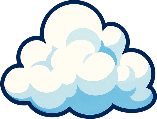 haz una nube individual.
In-Game asset.  2d.  High contrast.  No shadows