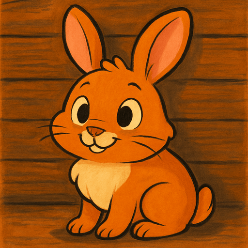 make the rabbit cartoony