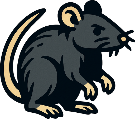 Rat.
In-Game asset.  2d.  High contrast.  No shadows