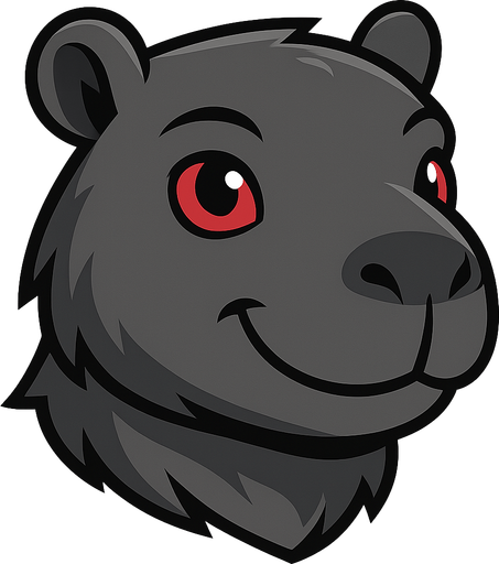 Has este capibara mas joven y pequeño. Recuerda usar los rasgos y formas de un capibara. Añadele una sonrisa sin mostrar los dientes. Sin fondo