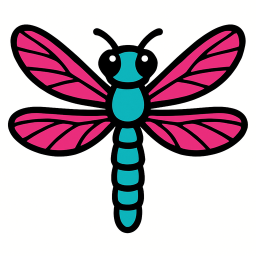 Libellule.
In-Game asset.  2d.  High contrast.  No shadows