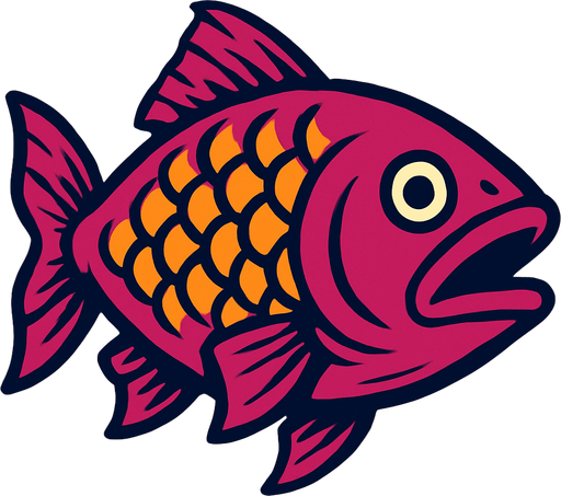 big fish.
In-Game asset.  2d.  High contrast.  No shadows