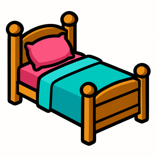 bed.
In-Game asset.  2d.  High contrast.  No shadows