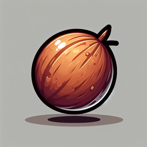 coconuit.
Single Game Texture. In-Game asset. 2d. Blank background. High contrast. No shadows.