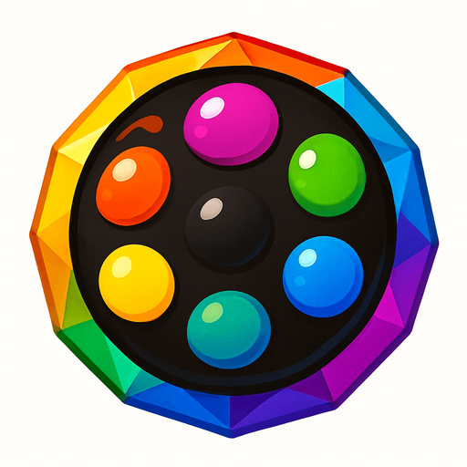 Color bomb gem.
In-Game asset.  2d.  High contrast.  No shadows