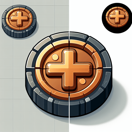 Coin.
Single Game Texture.  In-Game asset.  2d.  Blank background.  High contrast.  No shadows