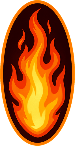 elips vertical fire light.
In-Game asset.  2d.  High contrast.  No shadows