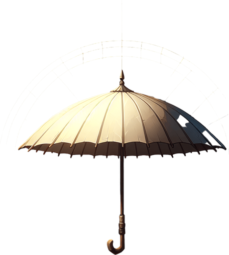 Umbrella.
Single Game Texture.  In-Game asset.  2d.  Blank background.  No shadows