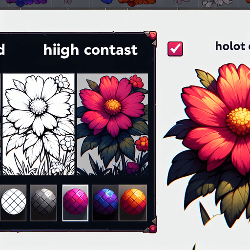 flower.
Single Game Texture. In-Game asset. 2d. Blank background. High contrast. No shadows.