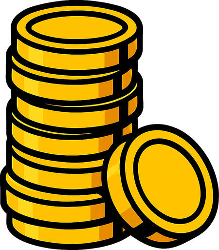 gold.
In-Game asset.  2d.  High contrast.  No shadows