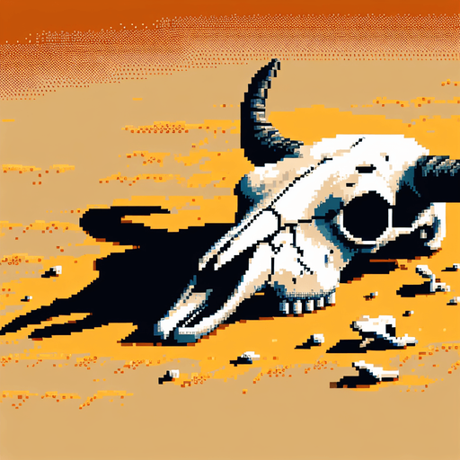 desert buffalo skull.
video game sprite