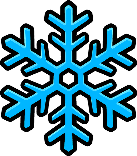 Snowflake.
In-Game asset.  2d.  High contrast.  No shadows