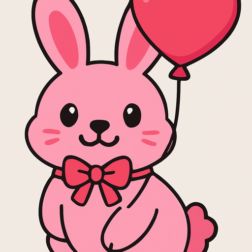 boynuna bir kurdele ve eline de uçan bir balon