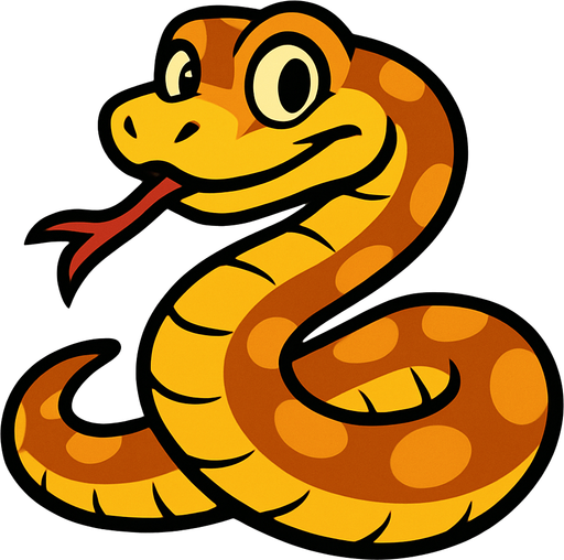 snake no background.
In-Game asset.  2d.  High contrast.  No shadows