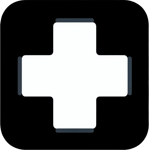 A plus sign.
Single Game Texture. In-Game asset. 2d. Blank background. High contrast. No shadows.