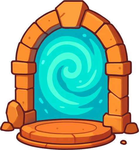 I want a portal. 2D. Without shadows.
In-Game asset.  2d.  No shadows