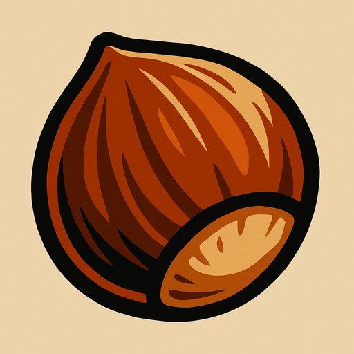 hazelnut.
In-Game asset.  2d.  High contrast.  No shadows