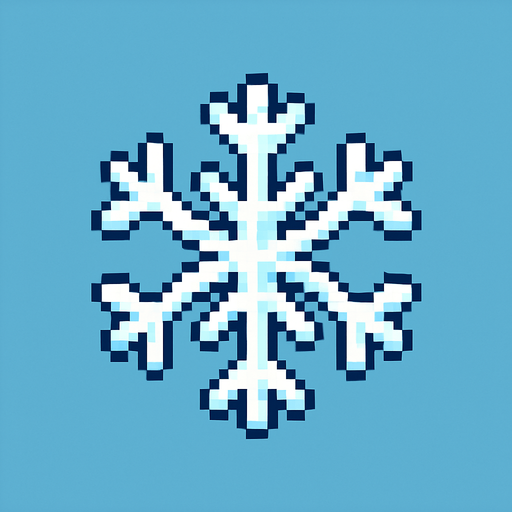 pixel bir kar yap.
In-Game asset.  2d.  High contrast.  No shadows
