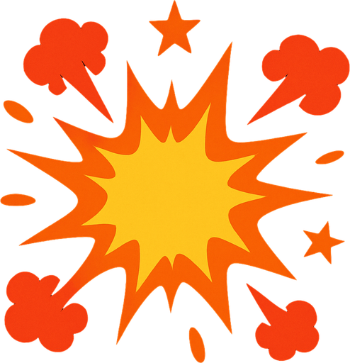 2d explosion effect.
In-Game asset.  2d.  High contrast.  No shadows