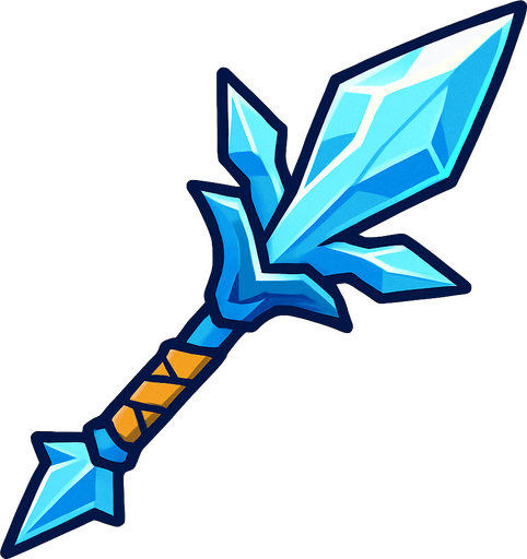 Ice Spear  inspired by Pokemon and Digimon.
In-Game asset.  2d.  High contrast.  No shadows