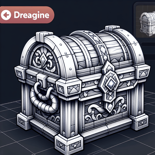 A chest for 2d game.
Single Game Texture. In-Game asset. 2d. Blank background. High contrast. No shadows.