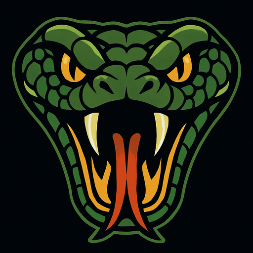 snake head.
In-Game asset.  2d.  High contrast.  No shadows