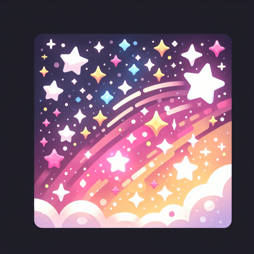 fairy dust, stars clip art. In-Game asset. 2d. Blank background. High contrast. No shadows..
Single Game Texture. In-Game asset. 2d. Blank background. High contrast. No shadows.