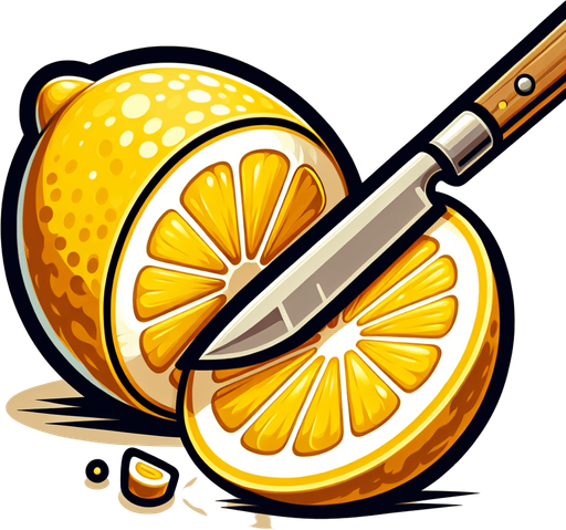 sliced fruit lemon with two slices 1one left and one right.
Single Game Texture.  In-Game asset.  2d.  Blank background.  High contrast.  No shadows.
Single Game Texture.  In-Game asset.  2d.  Blank background.  High contrast.  No shadows