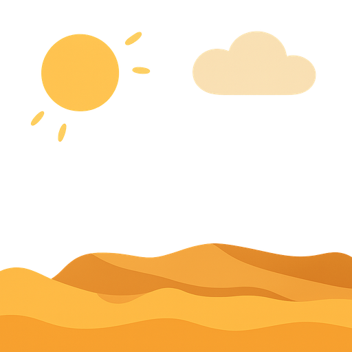 Çöl. No background. Transparent background. Blank background. No shadows. 2d. In-Game asset. flat