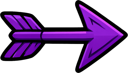 mor bir arrow.
In-Game asset.  2d.  High contrast.  No shadows