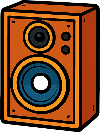 Hoparlör.
In-Game asset.  2d.  High contrast.  No shadows